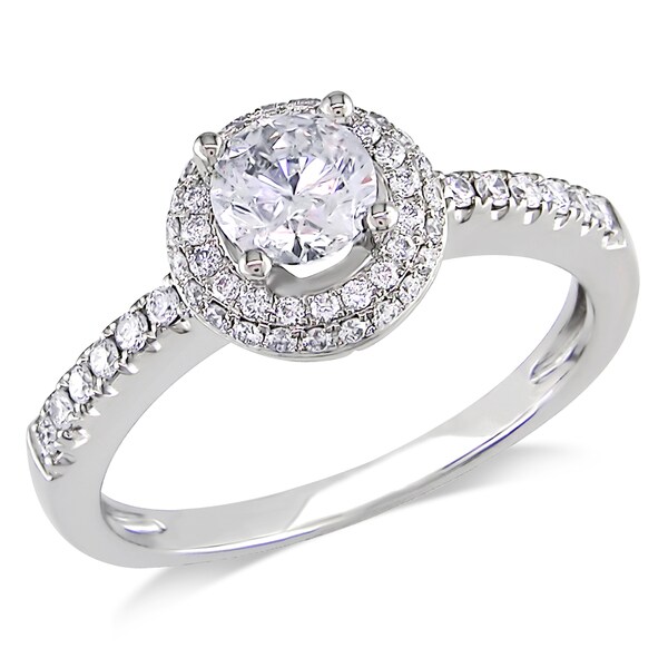 Miadora 14k White Gold 3/4ct TDW Diamond Engagement Ring (G-H, I1-I2)