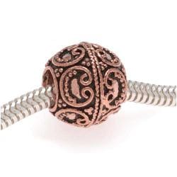 Beadaholique Antiqued Copper 12.5 mm Round Ornate Filigree Bead (Pack of 2) Beadaholique Loose Beads & Stones