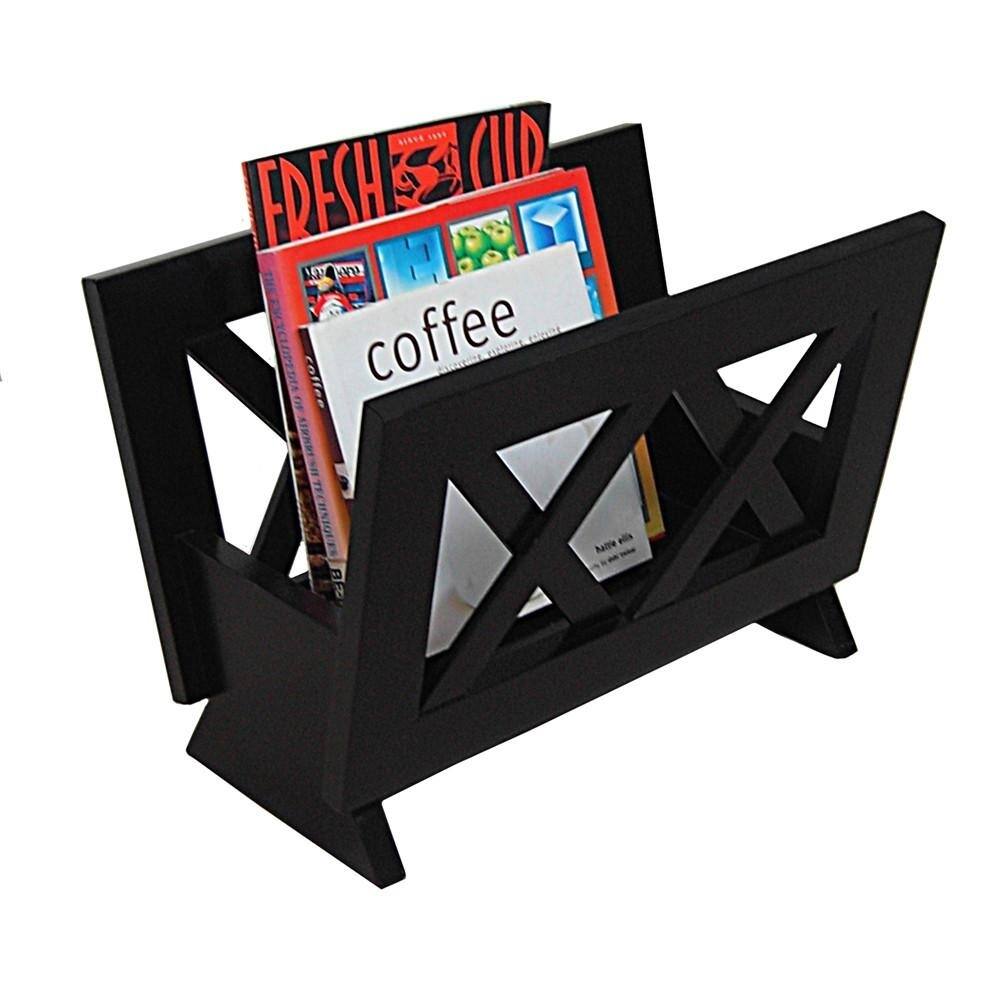 Contemporary Mahogany Solid Wood Magazine Rack