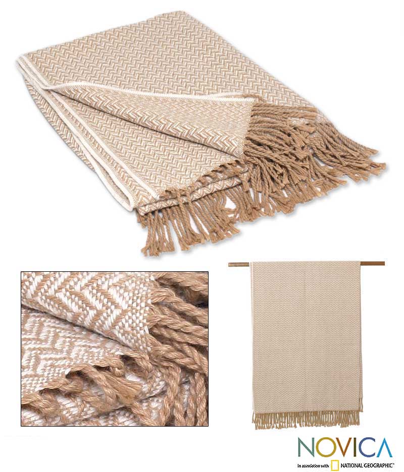 Nutmeg Waves Throw (Peru)   Shopping