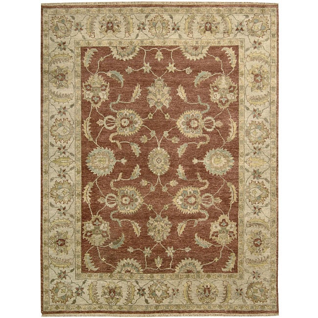 Nourison Hand knotted Tajik Rust Wool Rug (39 X 59)