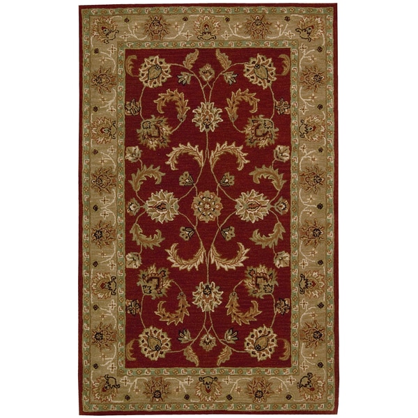 Nourison Hand Tufted Caspian Red Wool Area Rug (36 x 56