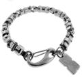 Black and Blue Jewelry Stainless Steel Men's Chain Bracelet
