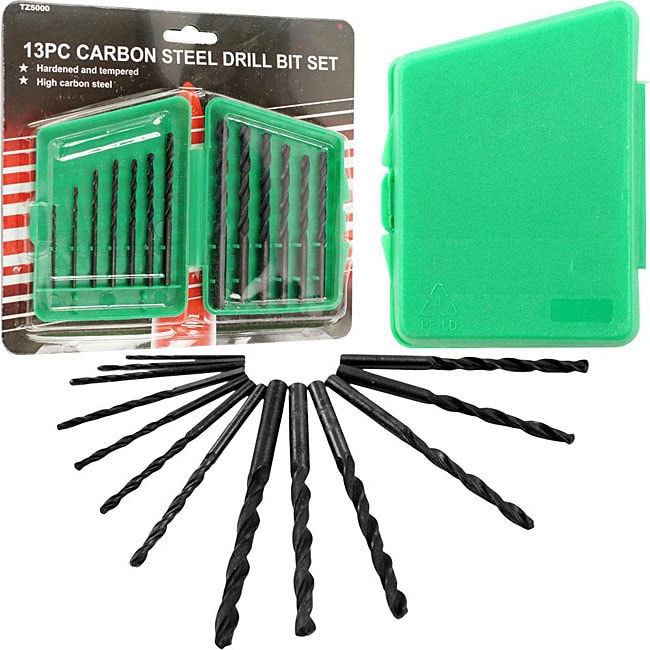 Carbon Steel 13 piece Drill Bit Set