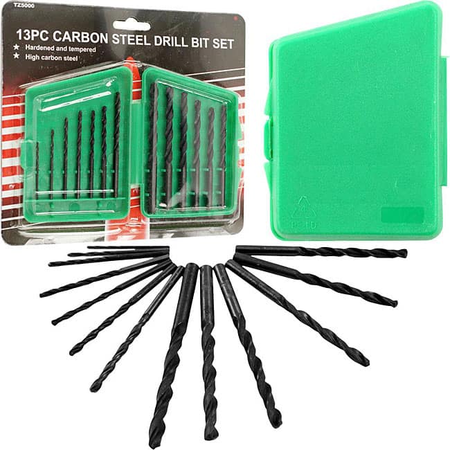 Carbon Steel 13-piece Drill Bit Set