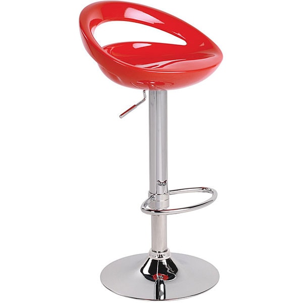 Swizzle Red Bar Stool - Overstock - 4835185