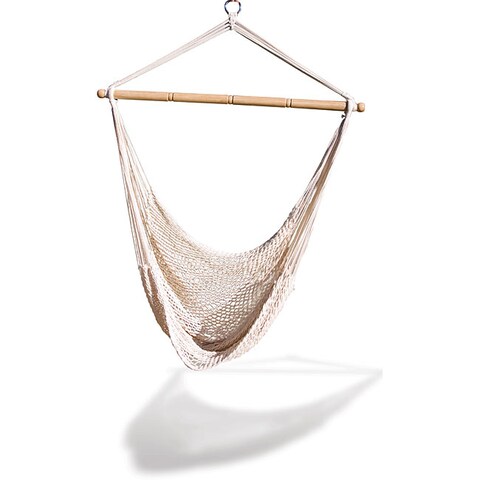 Natural-colored Cotton Blend Rope Hammock Net Chair