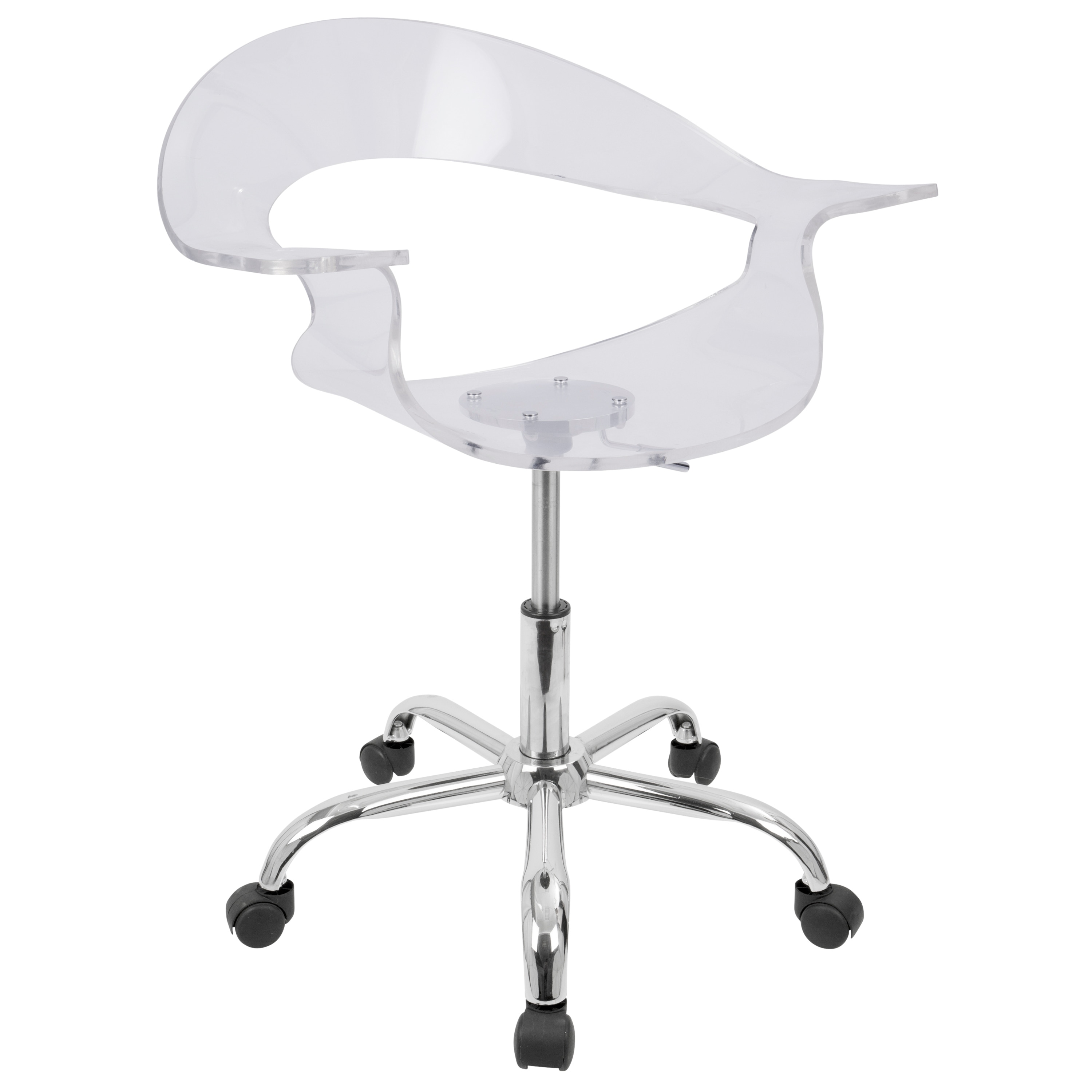 Shop Lumisource Rumor Clear Acrylic Office Chair On Sale