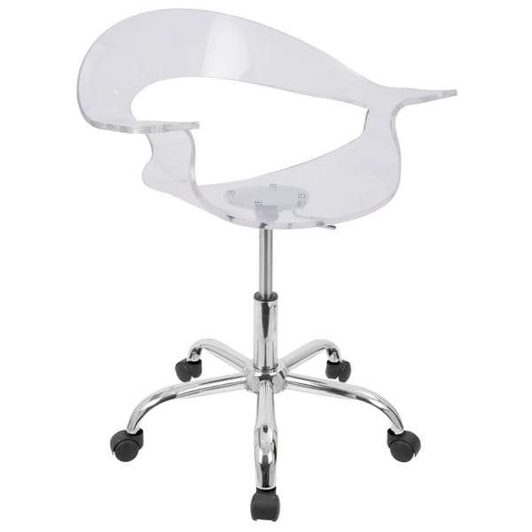 Shop LumiSource Rumor Clear Acrylic Office Chair On Sale