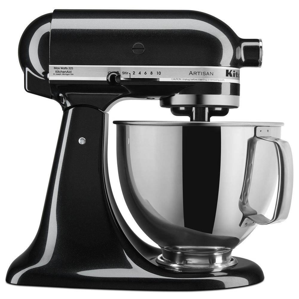 KitchenAid 4.5 Quart Tilt Head Stand Mixer in Onyx Black and Stainless  Steel