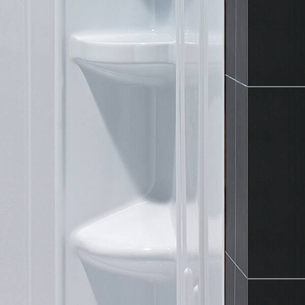 Shop Dreamline Shower Back Wall And Quarter Round 32 Inch Shower