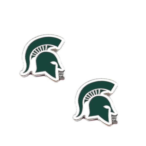 Michigan State Spartans Logo Ncaa Stud Earring Set Overstock Michigan State Spartans Logo Ncaa Stud Earring Set Overstock