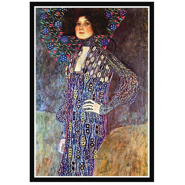 Gustav Klimt 'Portrait of Emily Fidge' Framed Art Print
