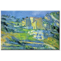 Paul Cézanne French art art print wall art Village at the Water's Edge