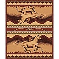 The Lodge Horses Southwestern Rug (8' x 11')