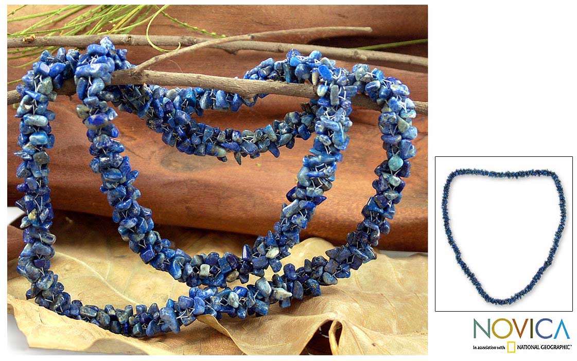 lapis lazuli gemstone necklace