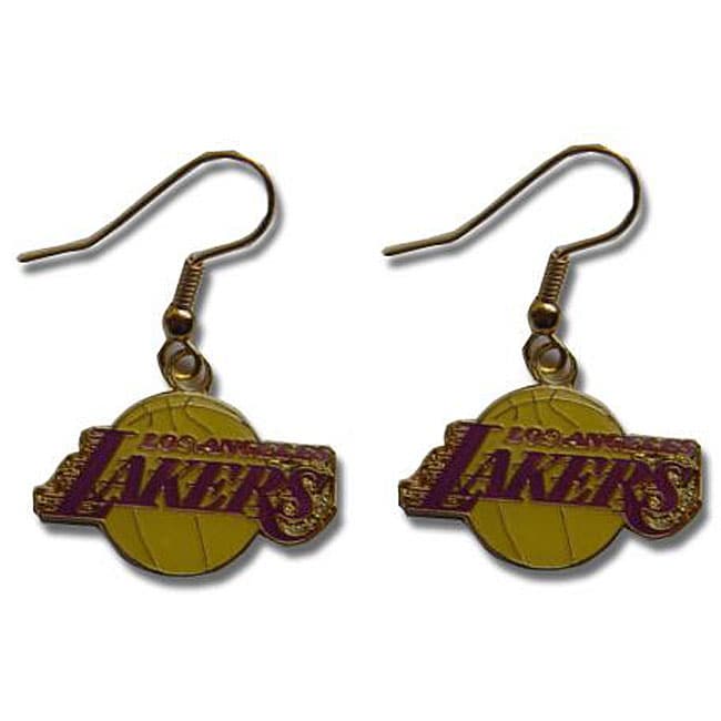 Shop Los Angeles Lakers Dangle Logo Earring Set - Free Shipping On ...