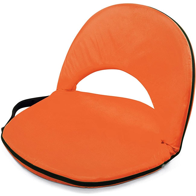 Picnic Time Oniva Portable Orange Recreation Recliner Seat  