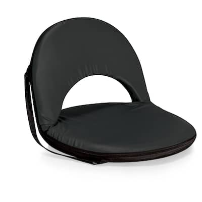 Picnic Time Oniva Portable Black Recreation Recliner Seat