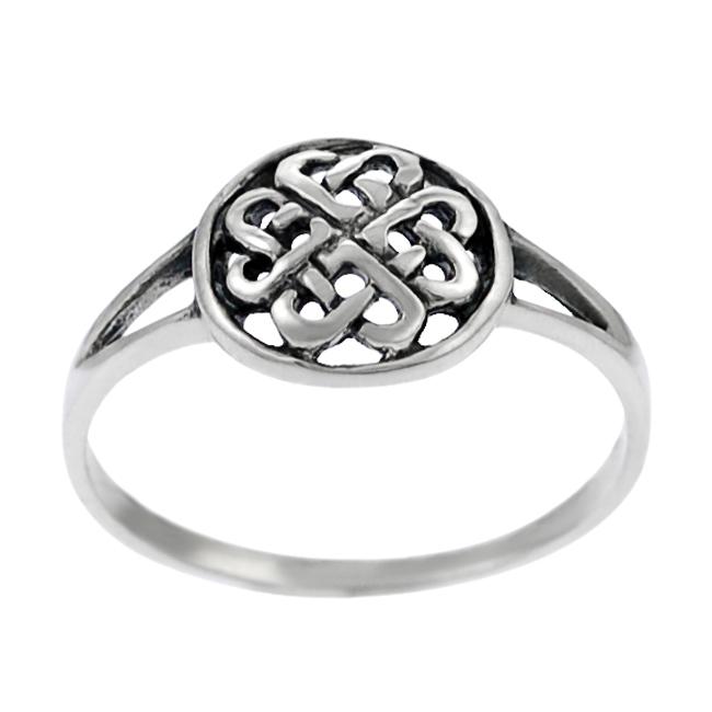 Shop Journee Collection Sterling Silver Round Celtic Knot Ring - Free ...