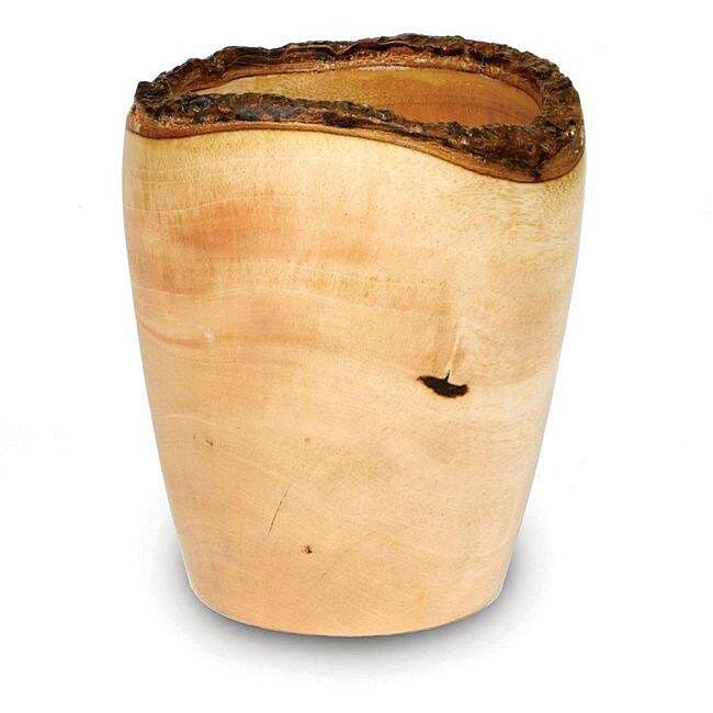 Handmade Mango Wood Utensil Vase (Thailand)