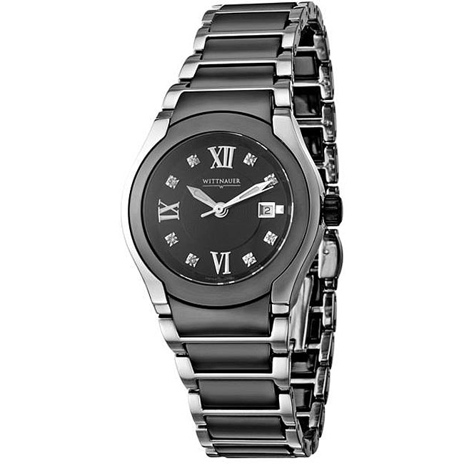 Wittnauer Women's Ceramic Stainless Steel Diamond Watch - 12740105 ...