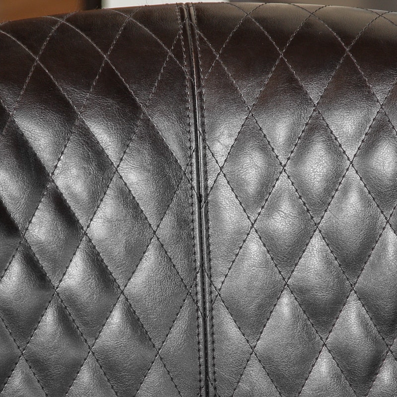Christopher Knight Home Mia Black Bonded Leather Quilted Club Chair