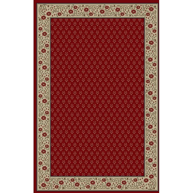 Harmony Red Border Rug (67 X 93)