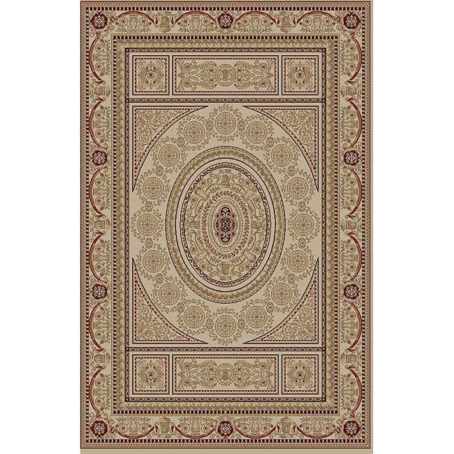 Aubusson Ivory Oriental Rug (23 X 77)