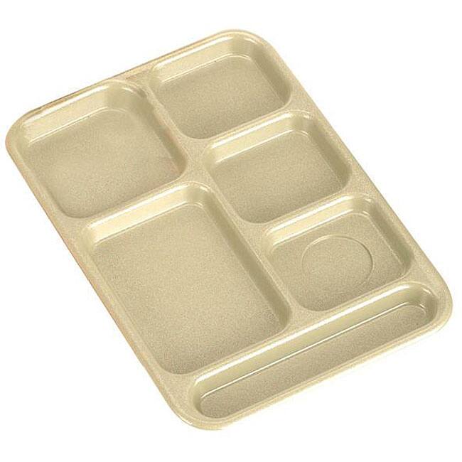 Cambro 10 x 14 Beige 6-Compartment Tray (Case of 24)