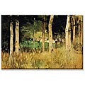 Berthe Morisot 'The Cottage Amongst the Birch Trees' 14x21-inch Canvas Art