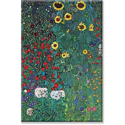 Gustav Klimt 'Flowers' Small Art Print