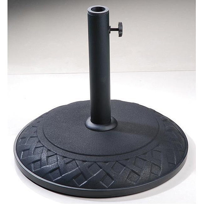 Black Interlace 55 pound Umbrella Stand