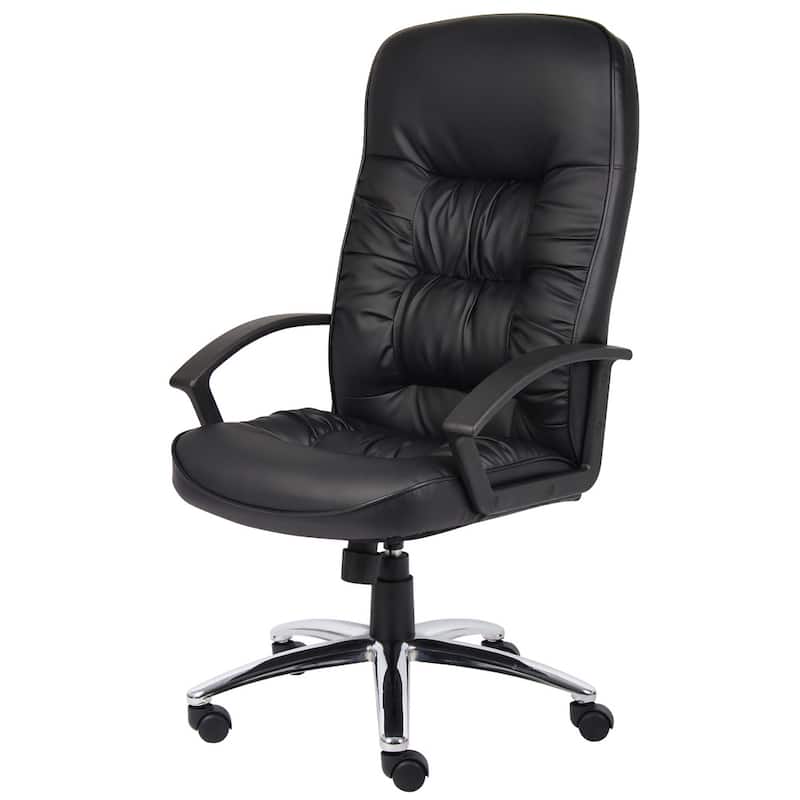 Boss High Back LeatherPlus Bonded Leather Task Chair