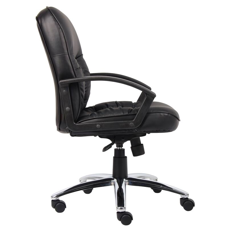 Boss Mid-back LeatherPlus Bonded Leather Task Chair