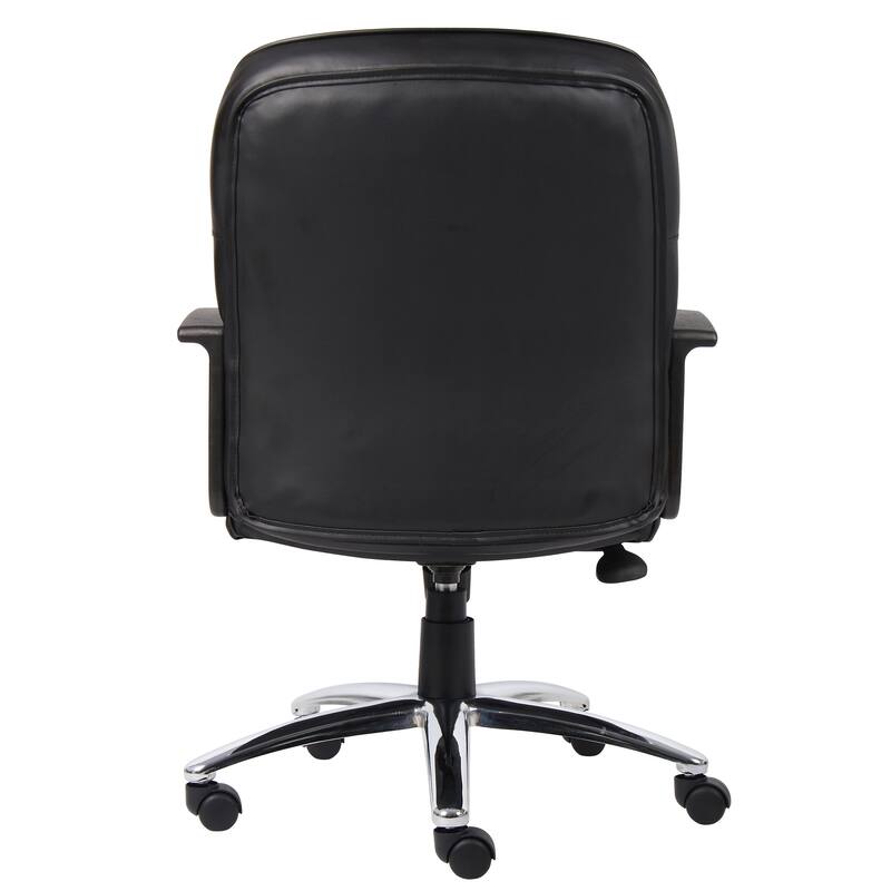 Boss Mid-back LeatherPlus Bonded Leather Task Chair