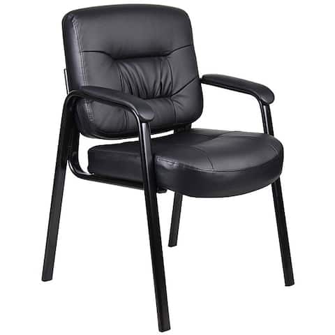 Boss Executive Mid-back LeatherPlus Bonded Leather Guest Chair