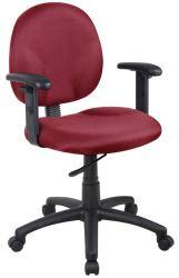 Boss Wide Seat Adjustable Arm Task Chair