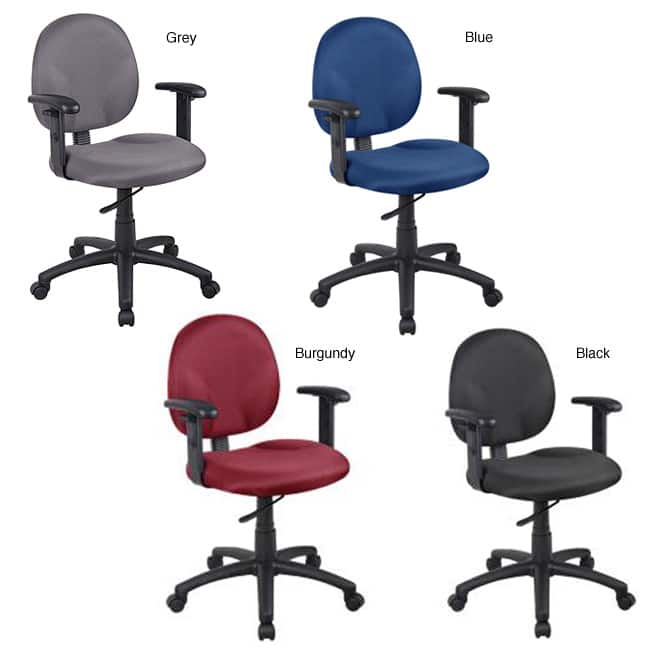 Boss Wide Seat Adjustable Arm Task Chair