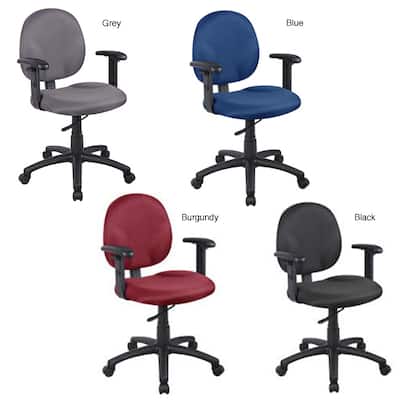 Boss Wide Seat Adjustable Arm Task Chair