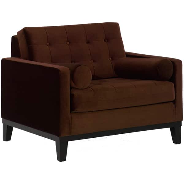 Modern Brown Velvet Chair Bed Bath & Beyond 4859409