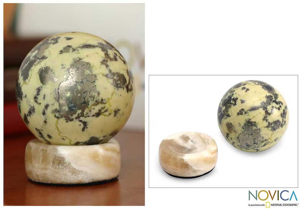 Serpentine 'World of Nature' Sphere