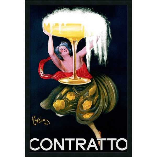 Leonetto Cappiello 'Contratto' Gel coated Textured Art Prints