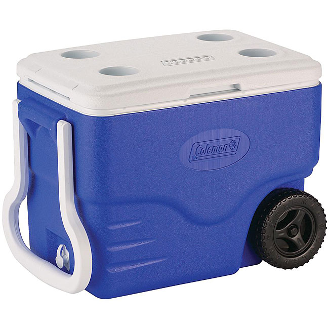 Coleman 40-quart Blue Wheeled Cooler - Free Shipping On ...