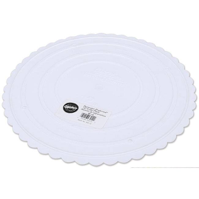 Decorator Preferred Scalloped 12-inch Round Cake Plate