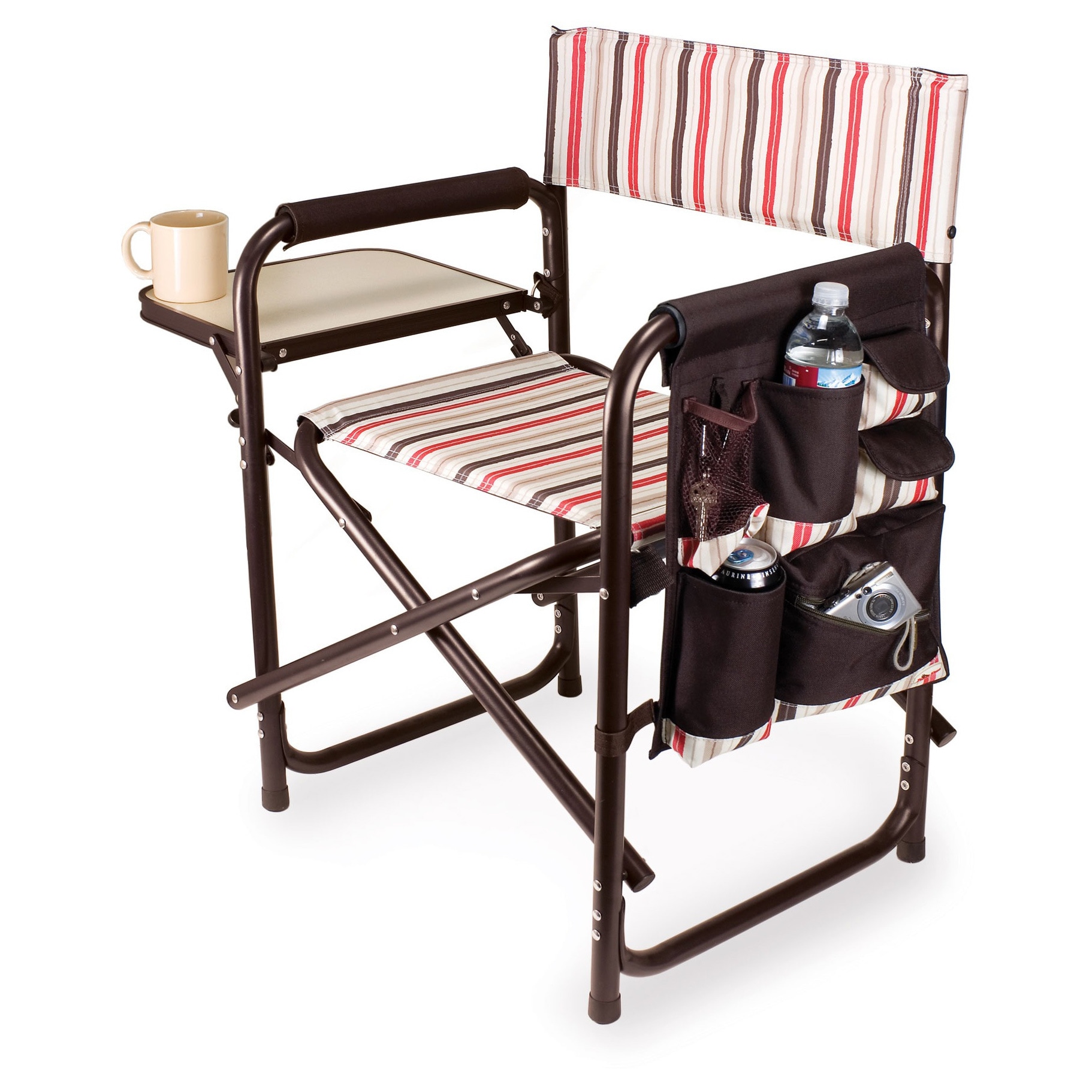 Picnic Time Folding Sports Chair With Side Table