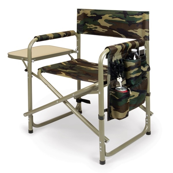 Shop Picnic Time Camouflage Folding Sports Chair with Side Table