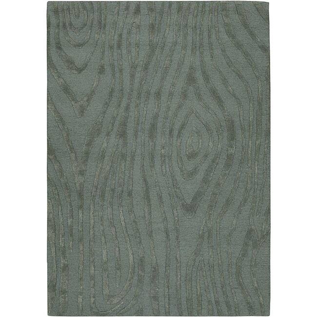 Hand-tufted Mandarae Blue Wool Rug (5' x 7'6) - 5' x 7'6