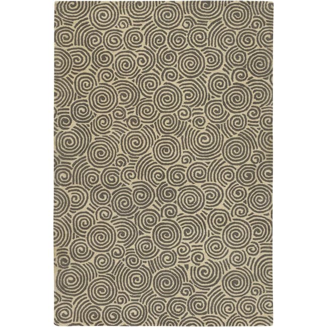 Artist's Loom Hand-tufted Contemporary Geometric Wool Rug (5'x7'6)