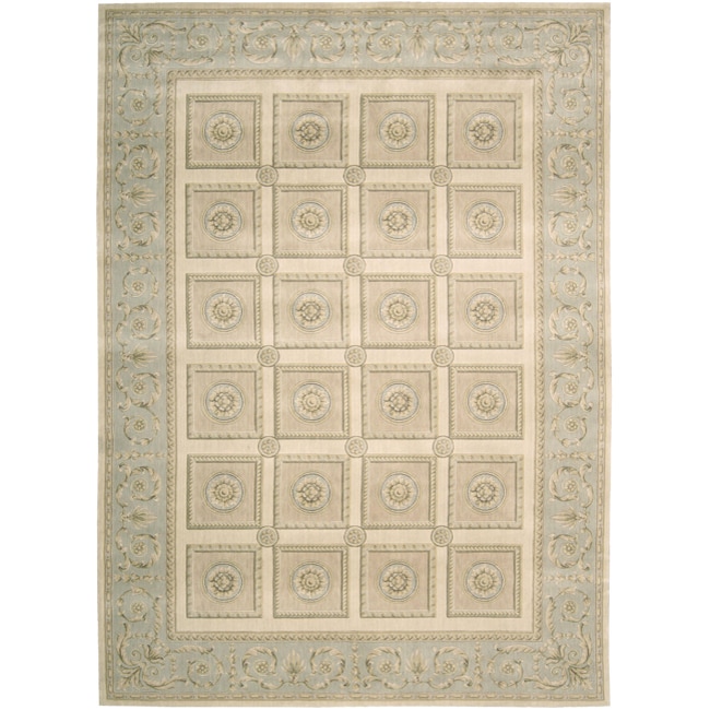 Nourison Newport Garden Ivory Wool blend Rug (79 X 11)